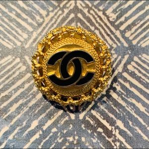 Gold Vintage Chanel Button. Paris Circa 1980